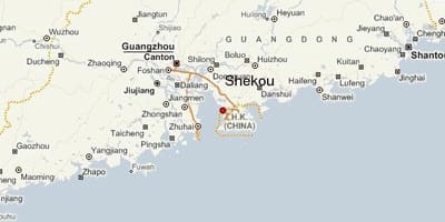 Shekou چین کا نقشہ